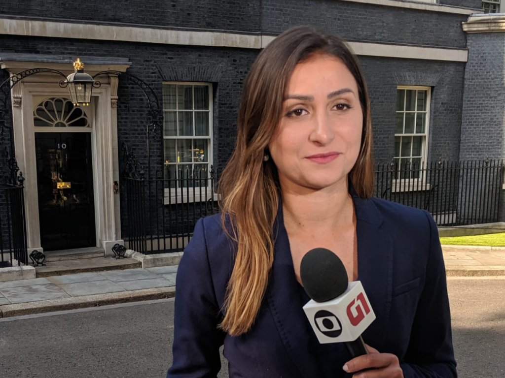 Marina Izidro outside 10 Downing Street.